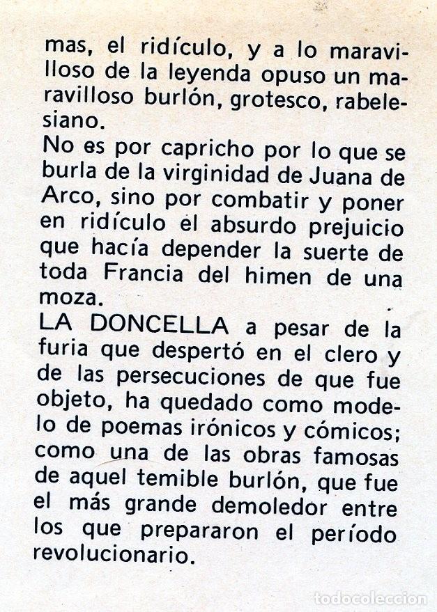 Libros de segunda mano: LA DONCELLA. De Voltaire. - Foto 4