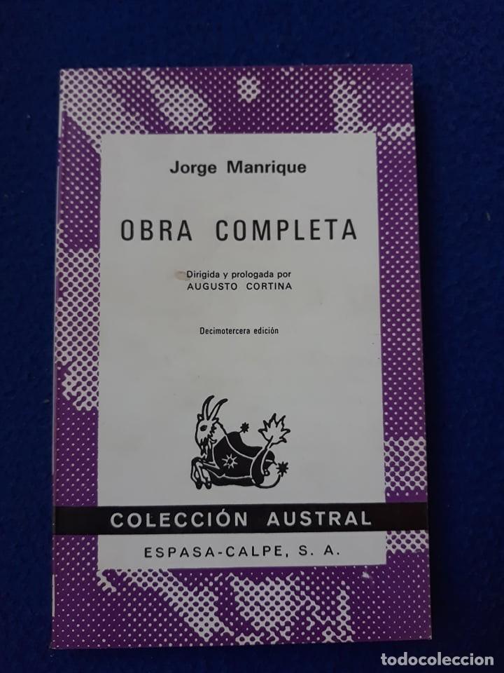 Libros de segunda mano: OBRA COMPLETA - JORGE MANRIQUE - Foto 1