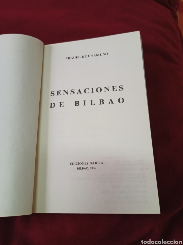 Libros de segunda mano: Libro.Sensaciones de Bilbao.Miguel de Unamuno - Foto 2