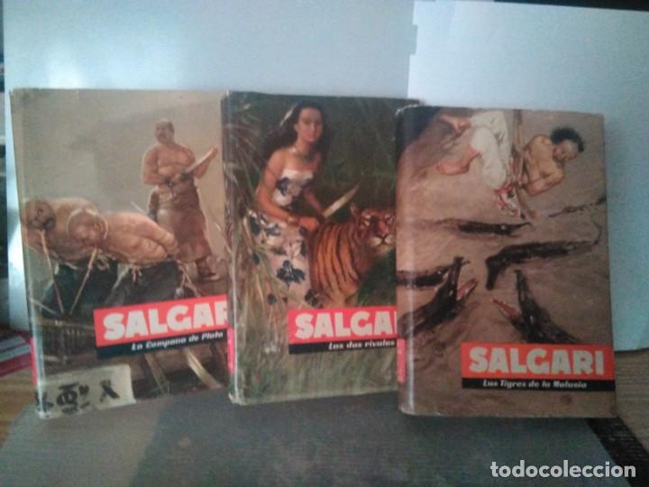 Libros de segunda mano: Tres novelas de aventuras de Emilio Salgari - Foto 1