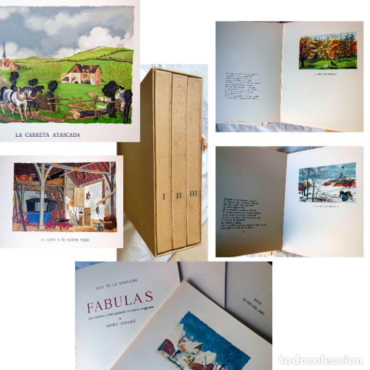 Libros de segunda mano: FABULAS DE LA FONTAINE. 3 VOLUMENES. 1973 EDICION NUMERADA - Foto 1