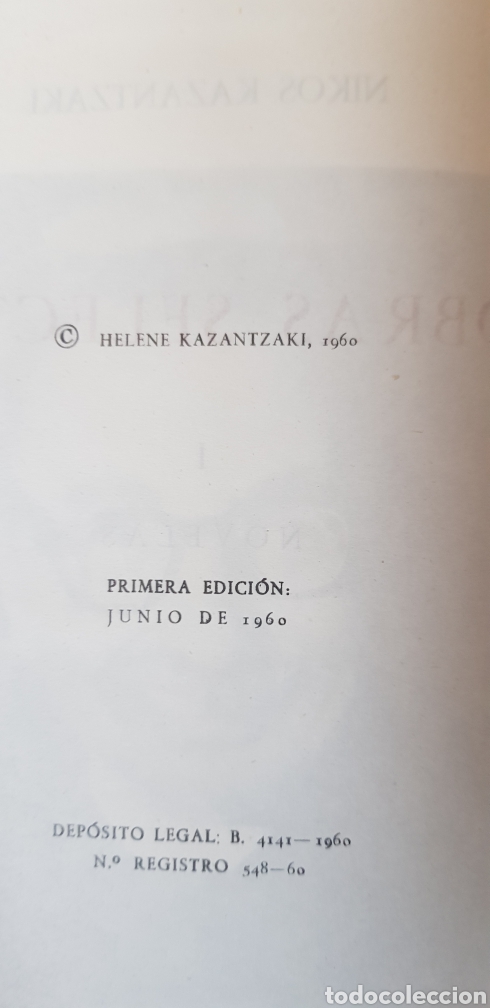 Libros de segunda mano: Libros OBRAS SELECTAS I y II NIKOS KAZANTZAKI (PRIMERAS EDICIONES) - Foto 6