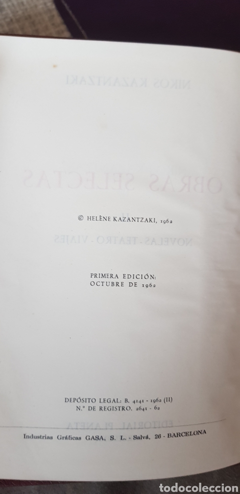 Libros de segunda mano: Libros OBRAS SELECTAS I y II NIKOS KAZANTZAKI (PRIMERAS EDICIONES) - Foto 11