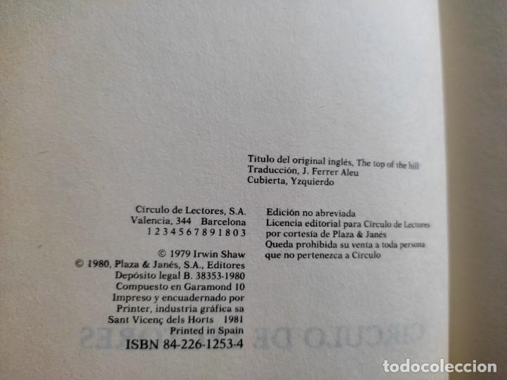 Libros de segunda mano: LA CIMA DE LA COLINA Irwin Shaw C&iacute;rculo de Lectores 1981 - Foto 4