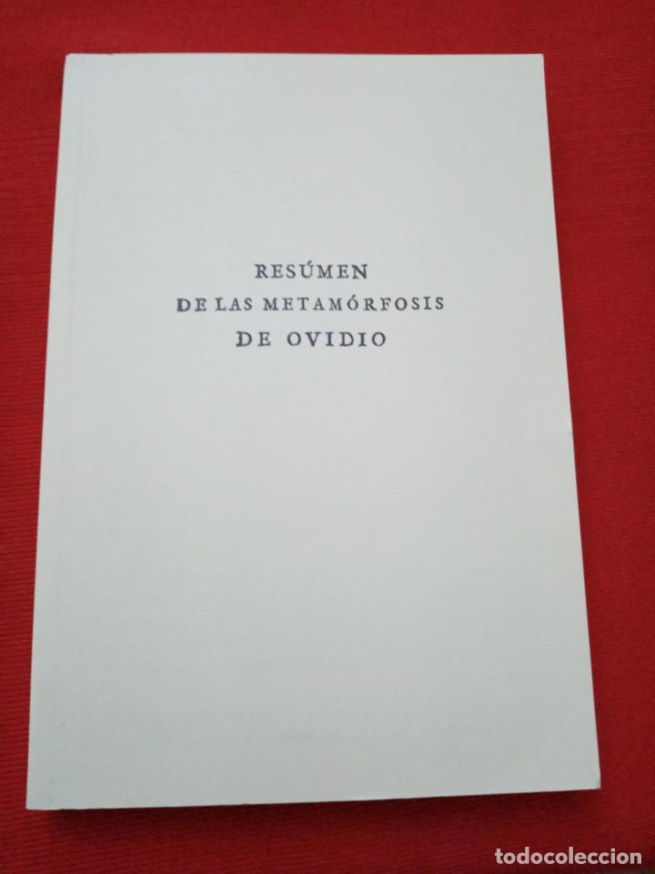 Libros de segunda mano: RES&Uacute;MEN DE LAS METAMORFOSIS DE OVIDIO - Foto 1