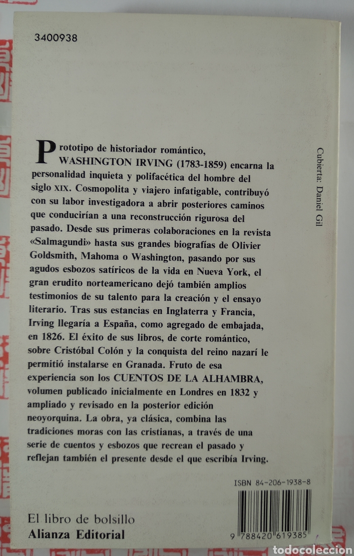 Libros de segunda mano: Cuentos de la Alhambra. Washington Irving - Foto 2