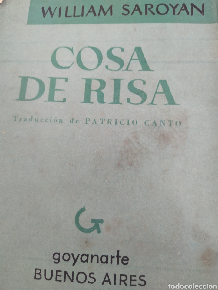Libros de segunda mano: Cosa de risa William Saroyan editorial Gayonarte 1954 - Foto 1