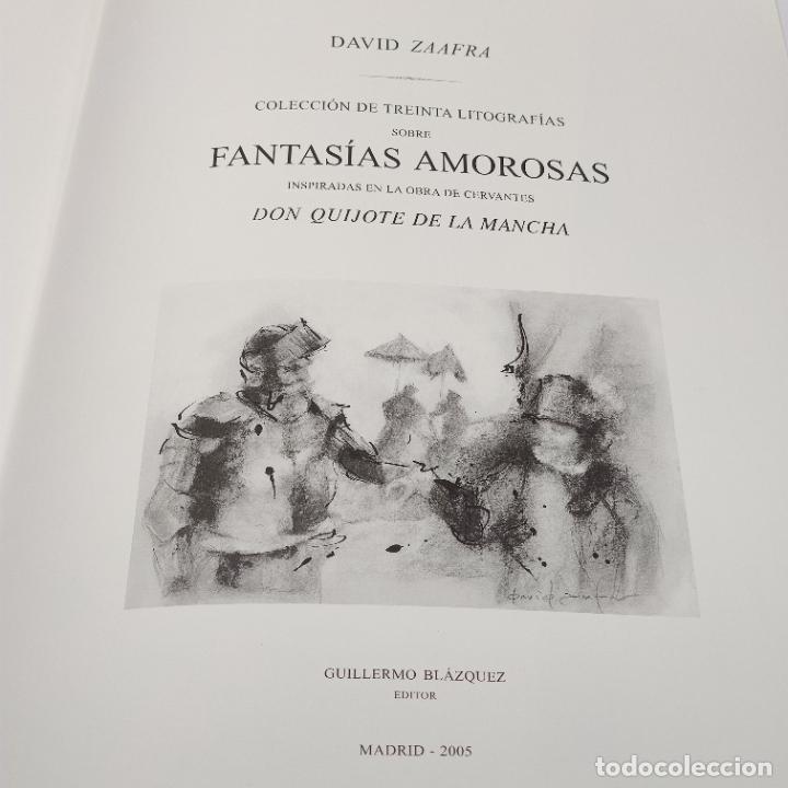 Libros de segunda mano: Fantasías amorosas inspiradas en la obra de Don Quijote de la Mancha. David Zaafra. 30 litografías. - Foto 2 - 286531038
