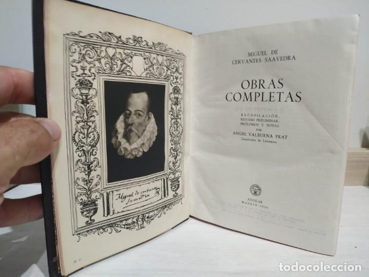 Libros de segunda mano: Miguel de Cervantes. Obras Completas. Aguilar. - Foto 2