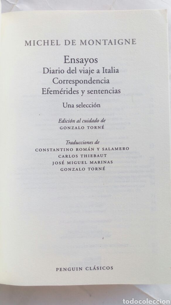 Libros de segunda mano: Ensayos. Michel de Montaigne. - Foto 2