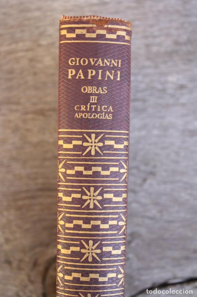 Libros de segunda mano: OBRAS. GIOVANNI PAPINI TOMO III. 1959. - Foto 3