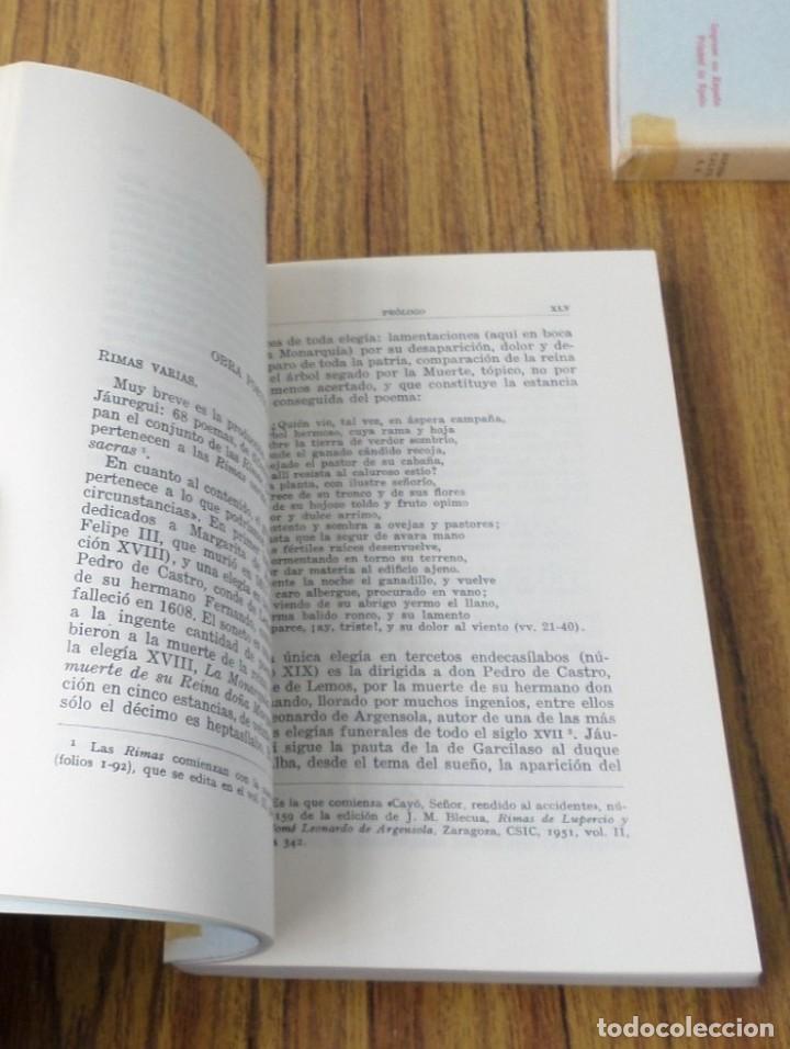 Libros de segunda mano: 2 libros - JUAN DE JAUREGUI --- Obras &ndash; rimas, orfe&oacute;n, aminta - Foto 5
