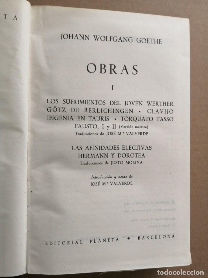 Libros de segunda mano: Goethe Obras Cl&aacute;sicos Planeta - Foto 3