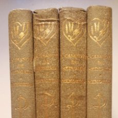 Libros de segunda mano: MEMORIAS, CASANOVA DE SEINGALT, GIACOMO, CUATRO VOLUMENES, 1959. Lote 290968048