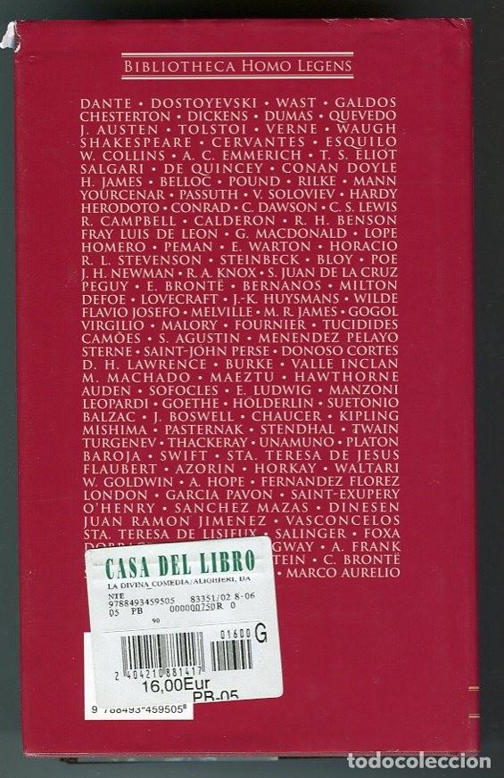 Libros de segunda mano: LA DIVINA COMEDIA - DANTE - BIBLIOTHECA HOMO LEGENS - 2005 - Foto 2