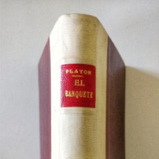 Libros de segunda mano: PLATON, EL BANQUETE, FAIDON, ESPASA CALPE, ENCUADERNACION BONITA DE PIEL. Lote 293483803