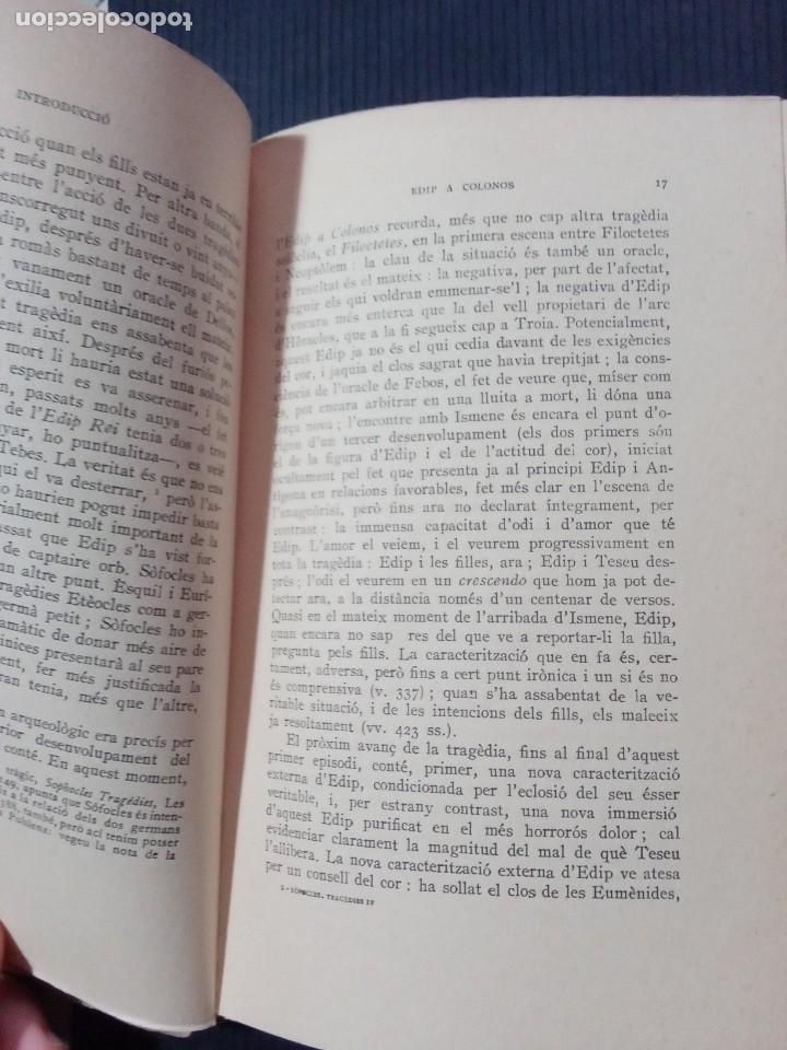 Libros de segunda mano: TRAG&Egrave;DIES. S&Ograve;FOCLES. VOL. II i IV. FUNDACI&Oacute; BERNAT METGE, - Foto 3
