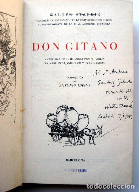 Libros de segunda mano: Don Gitano, de Walter Sarkie. Con carta y dedicatoria - Foto 2