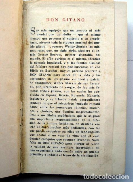 Libros de segunda mano: Don Gitano, de Walter Sarkie. Con carta y dedicatoria - Foto 3
