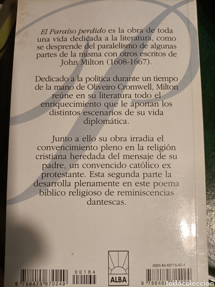 Libros de segunda mano: EL PARAISO PERDIDO. JOHN MILTON EDITORIAL ALBA 1999 - Foto 2
