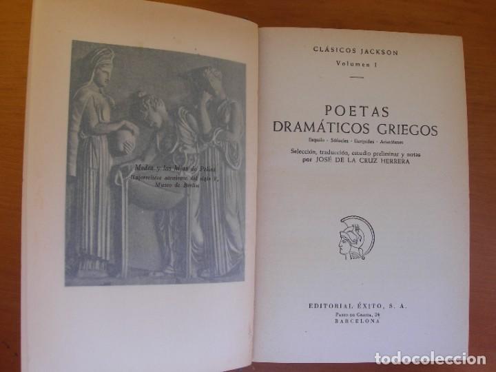 Libros de segunda mano: POETAS DRAM&Aacute;TICOS GRIEGOS / ESQUILO - S&Oacute;FOCLES - EUR&Iacute;PIDES - ARIST&Oacute;FANES - Foto 2