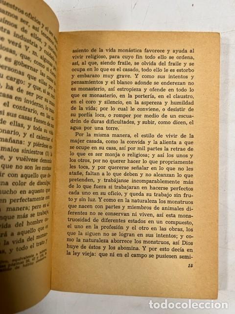 Libros de segunda mano: LA PERFECTA CASADA. FRAY LUIS DE LEON. COLECCION AUSTRAL. ESPASA-CALPE. BUENOS AIRES, 1938 - Foto 4 - 294172993