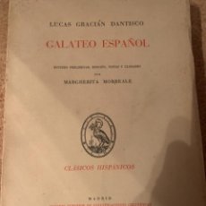 Libros de segunda mano: GALATEO ESPAÑOL, DE LUCAS GRACIÁN DANTISCO (BOLS 13). Lote 294455478