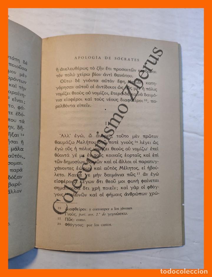 Libros de segunda mano: Apologia de S&oacute;crates. (texto en griego) - Jenofonte - Foto 2