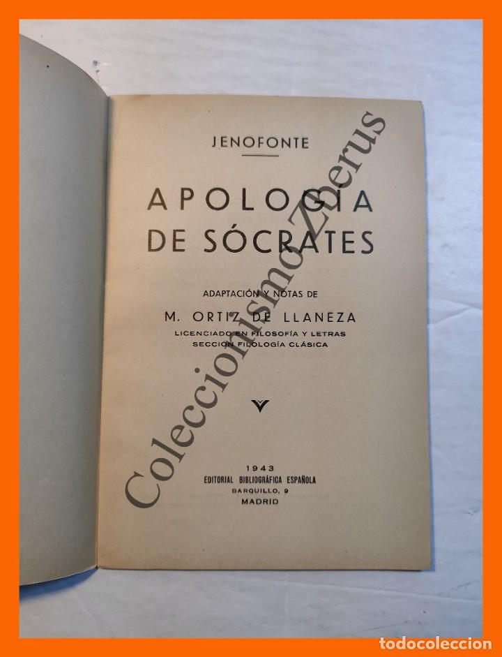 Libros de segunda mano: Apologia de S&oacute;crates. (texto en griego) - Jenofonte - Foto 2