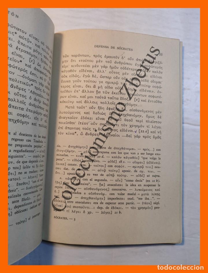 Libros de segunda mano: Defensa de Socrates - Platon - Foto 3