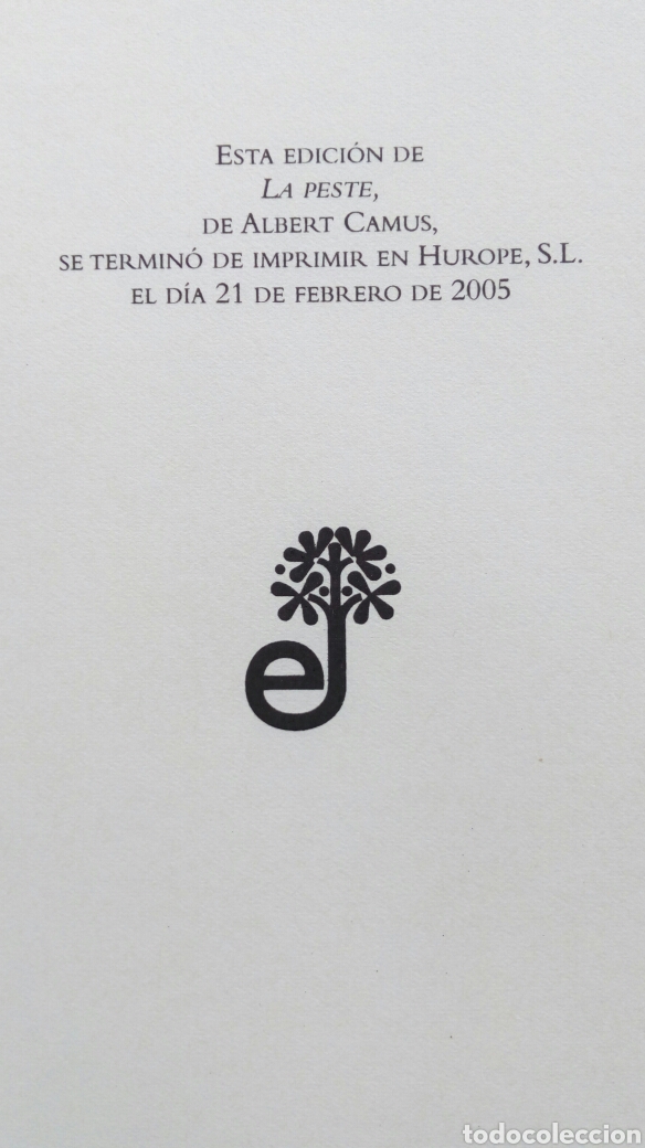 Libros de segunda mano: La peste. Albert Camus. Edhasa. - Foto 4
