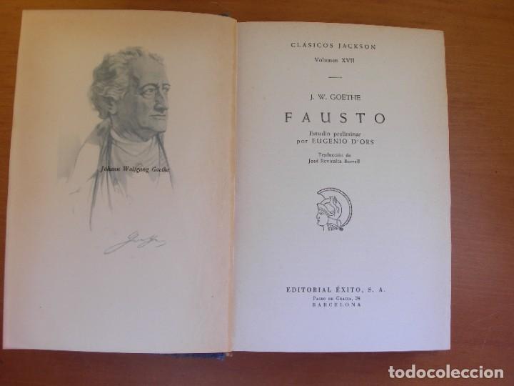 Libros de segunda mano: FAUSTO / J. W. GOETHE - Foto 2