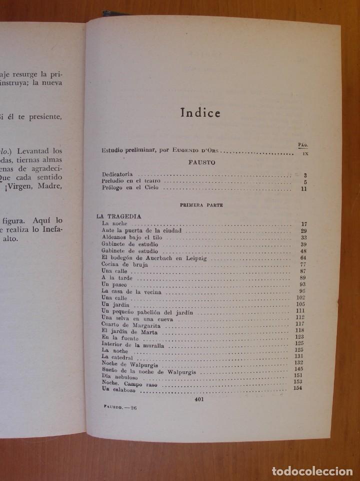Libros de segunda mano: FAUSTO / J. W. GOETHE - Foto 3