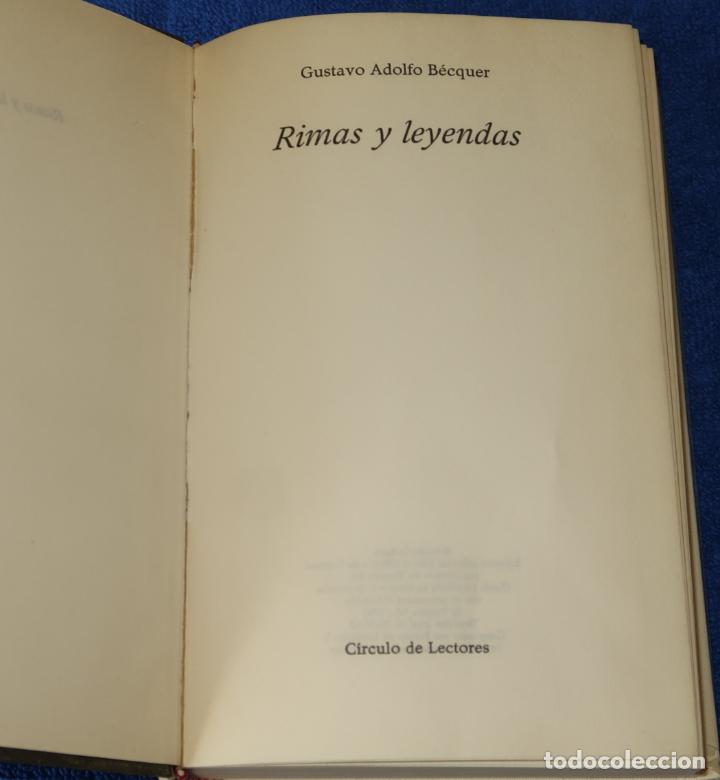 Libros de segunda mano: Rimas y leyendas - Becquer - Circulo de Lectores - Editorial Vergara (1962) - Foto 2