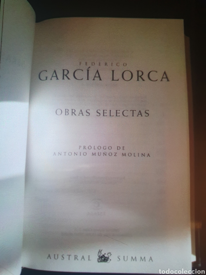 Libros de segunda mano: FEDERICO GARC&Iacute;A LORCA RARO Y DIFICIL AUSTRAL SUMMA ESPASA OBRAS SELECTAS - Foto 6