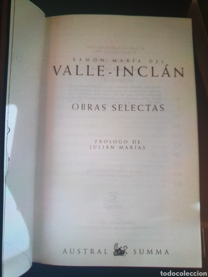 Libros de segunda mano: RAM&Oacute;N MAR&Iacute;A DEL VALLE-INCL&Aacute;N AUSTRAL SUMMA OBRAS SELECTAS ESPASA - Foto 6