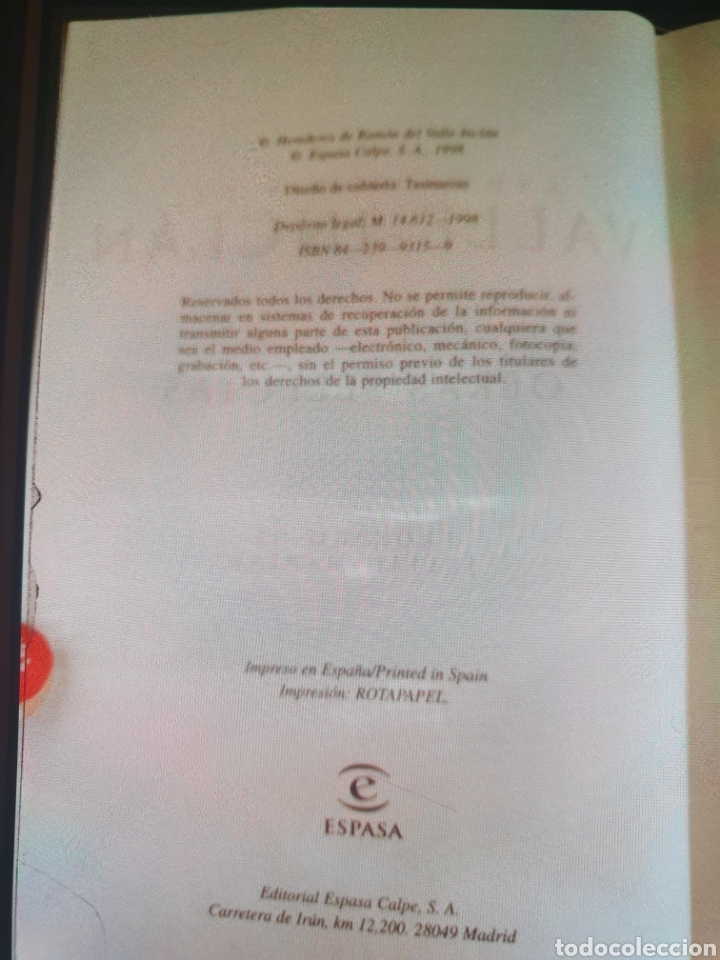 Libros de segunda mano: RAM&Oacute;N MAR&Iacute;A DEL VALLE-INCL&Aacute;N AUSTRAL SUMMA OBRAS SELECTAS ESPASA - Foto 7
