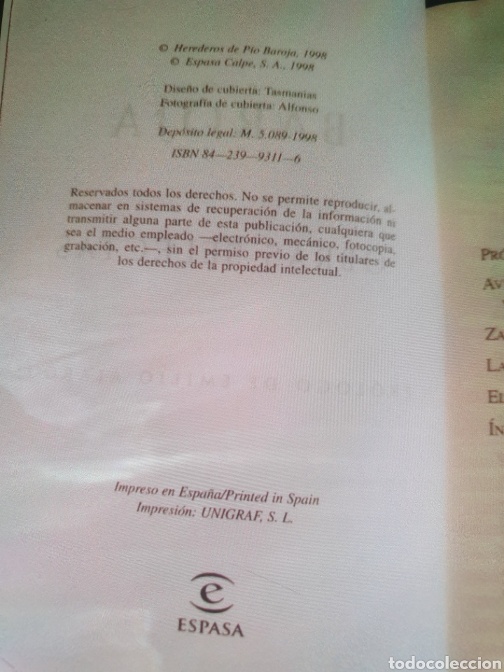 Libros de segunda mano: P&Iacute;O BAROJA AUSTRAL SUMMA OBRAS SELECTAS ESPASA - Foto 7