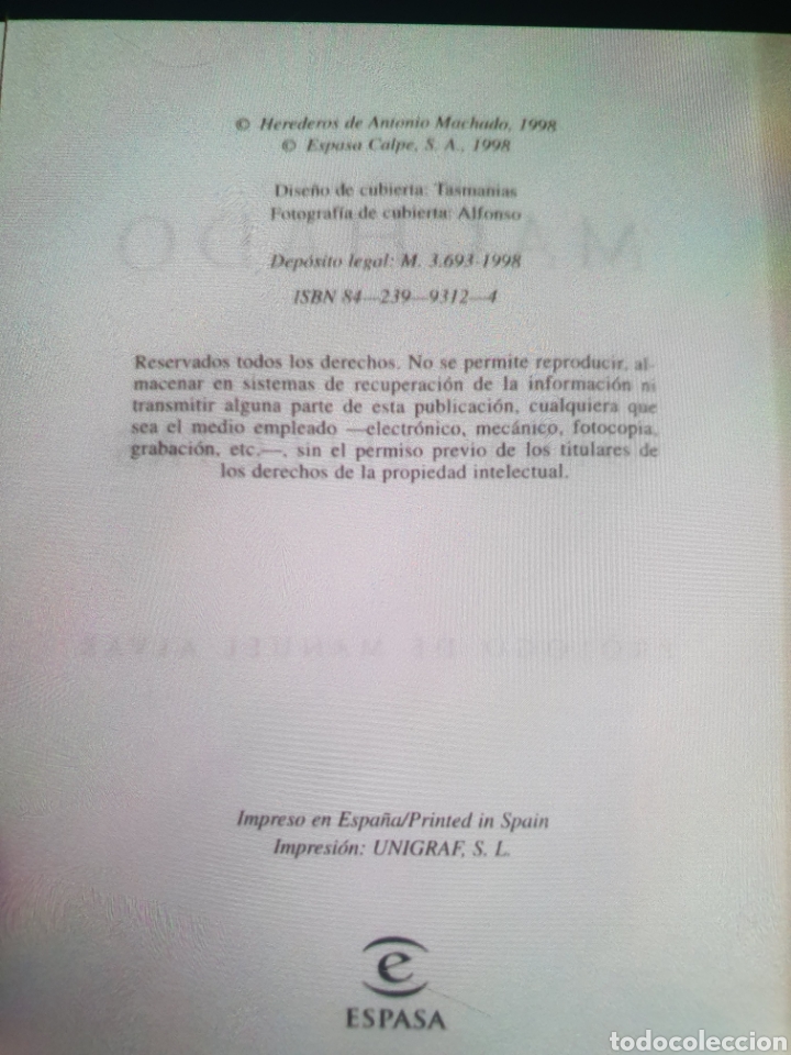 Libros de segunda mano: ANTONIO MACHADO AUSTRAL SUMMA OBRAS SELECTAS ESPASA - Foto 5