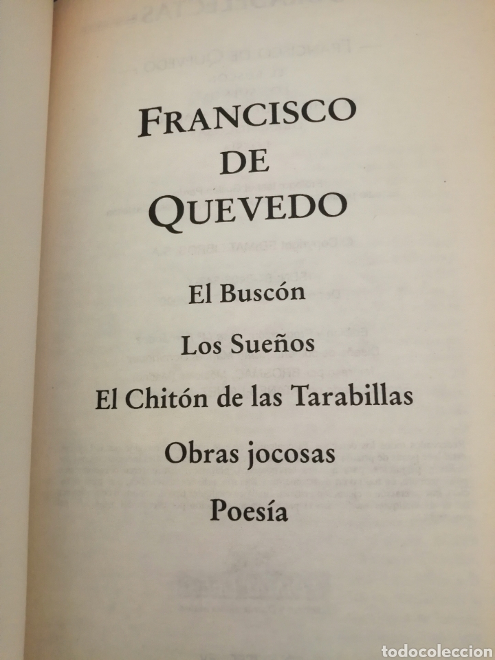 Libros de segunda mano: FRANCISCO QUEVEDO. OBRAS SELECTAS - Foto 3