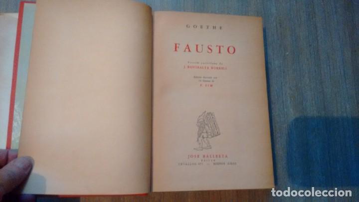 Libros de segunda mano: GOETHE - FAUSTO - Foto 2