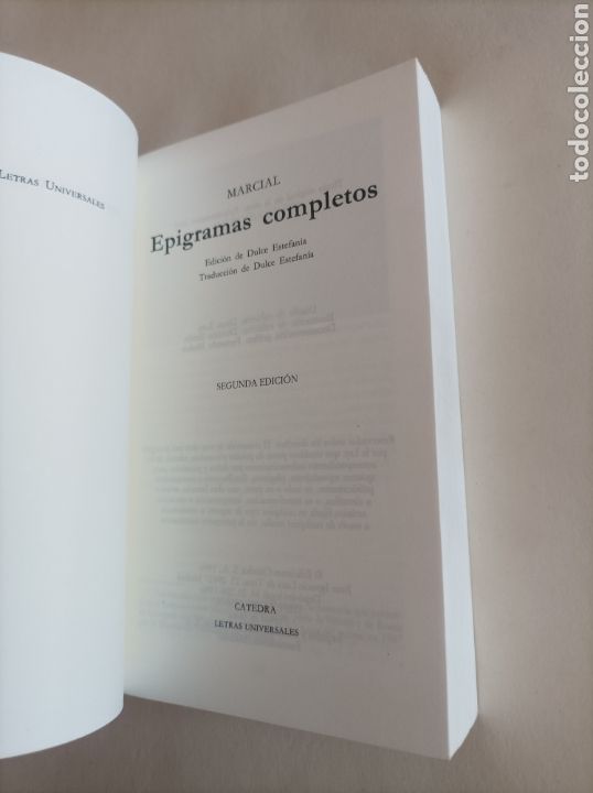 Libros de segunda mano: Epigramas completos / Marcial. Edici&oacute;n de Dulce Estefan&iacute;a - Foto 2