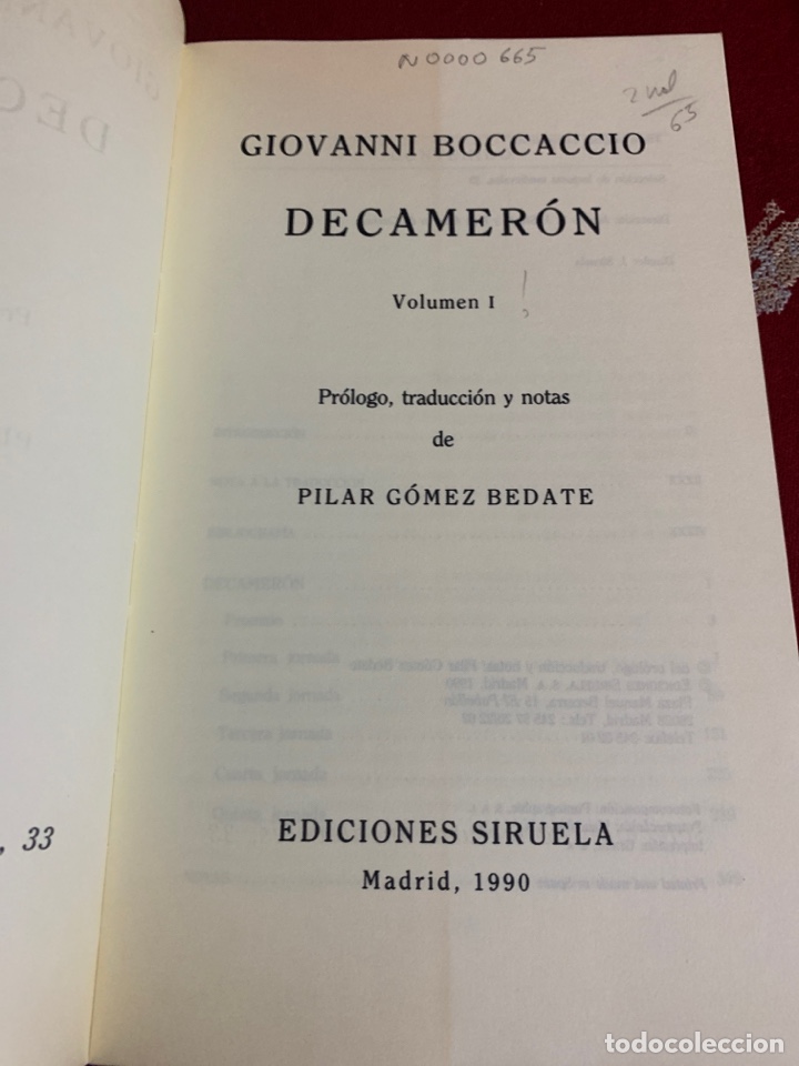 Libros de segunda mano: Decamer&oacute;n . Volumen I y II. Giovanni Boccaccio. - Foto 6