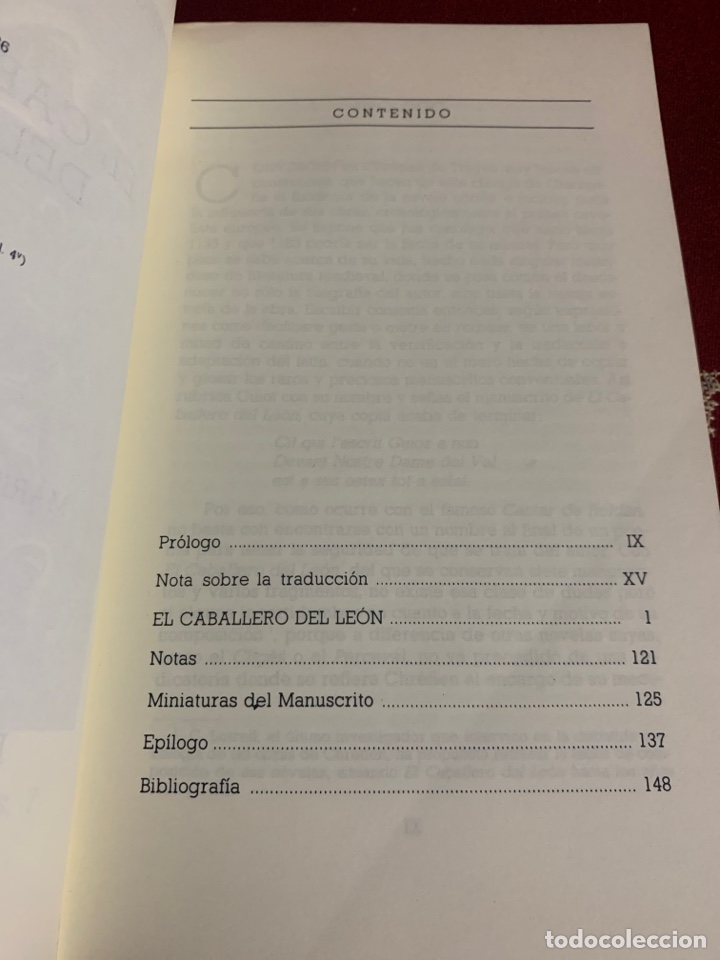 Libros de segunda mano: El caballero del Le&oacute;n. Chr&eacute;tien de Troyes. - Foto 3