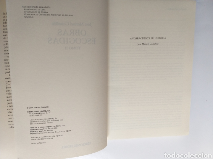Libros de segunda mano: Obras escogidas Jos&eacute; Manuel Casta&ntilde;&oacute;n . Ediciones Nobel - Foto 13