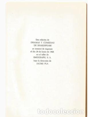 Libros de segunda mano: DRAMAS COMEDIAS - W. SHAKESPEARE 2 VOL. - Foto 9