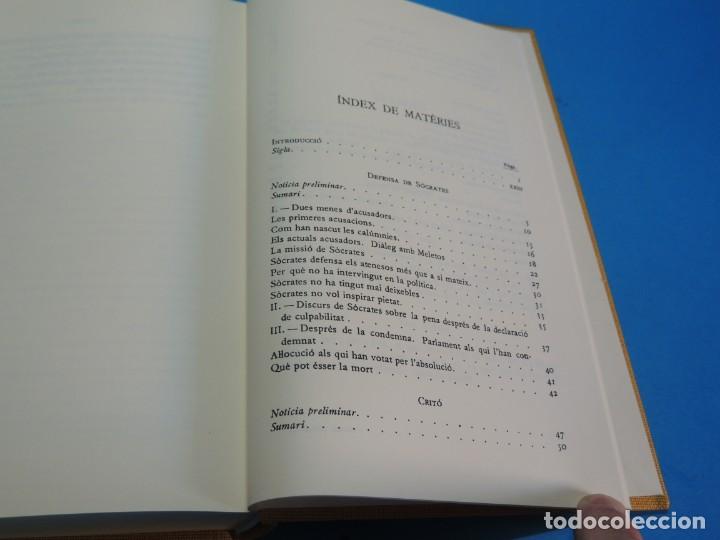 Libros de segunda mano: PLAT&Oacute;.- DI&Agrave;LEGS. DEFENSA DE S&Ograve;CRATES. CRIT&Oacute; EUT&Iacute;FRON. LAQUES - Foto 6