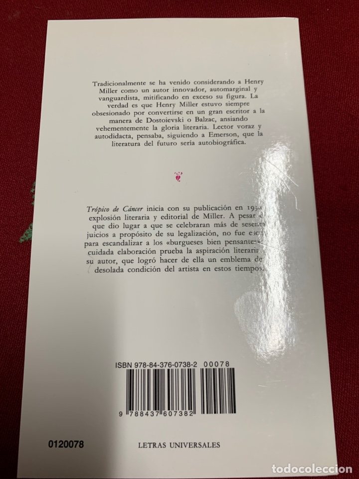 Libros de segunda mano: Tr&oacute;pico de c&aacute;ncer. Henry Miller. - Foto 2