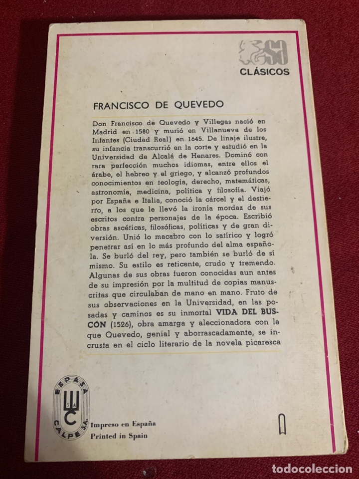 Libros de segunda mano: Historia de la vida del busc&oacute;n. Francisco de Quevedo. - Foto 2