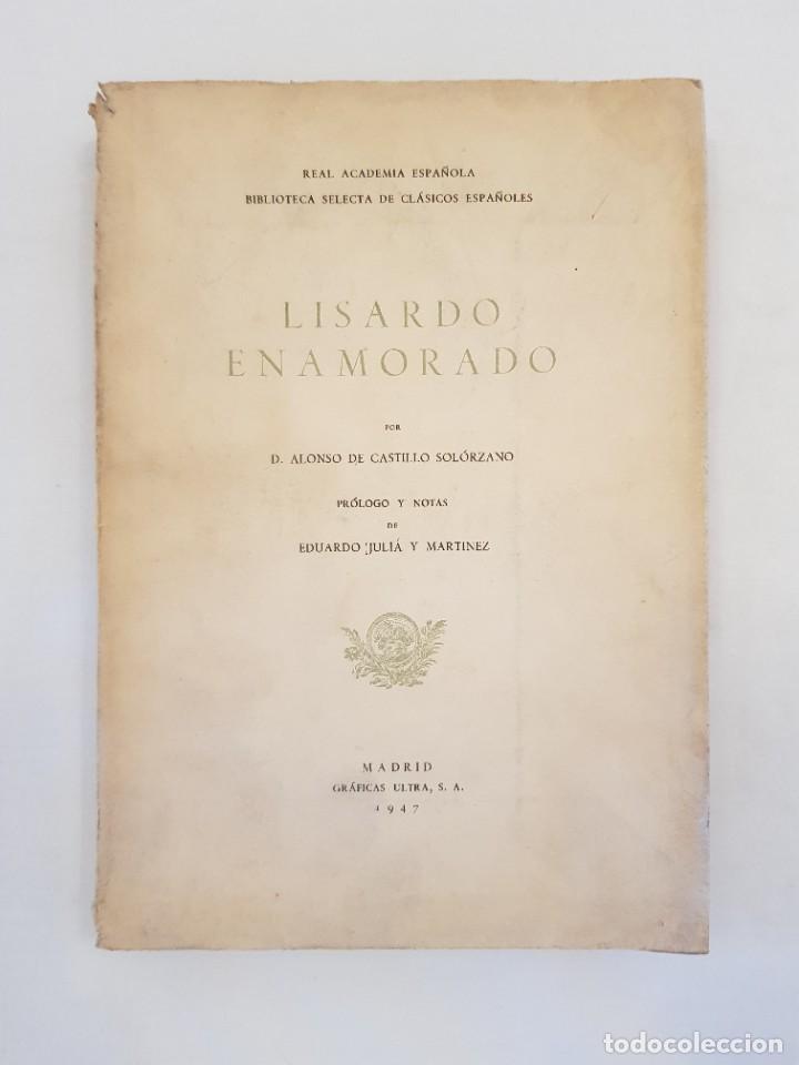 Libros de segunda mano: 1a ed. Lisardo enamorado. Alonso de Castillo Sol&oacute;rzano. - Foto 1